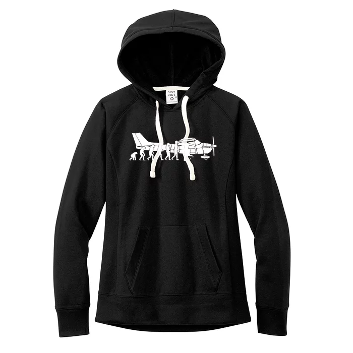 Evolution Cessna Pilot Flugzeug Fun Art Air Fly Airplane Aircraft Flug Women's Fleece Hoodie