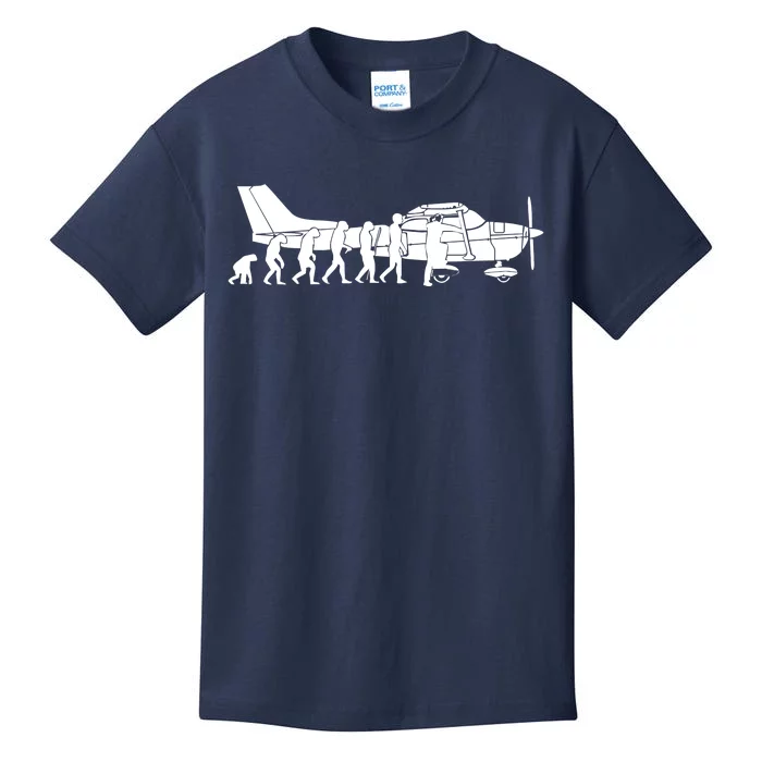 Evolution Cessna Pilot Flugzeug Fun Art Air Fly Airplane Aircraft Flug Kids T-Shirt