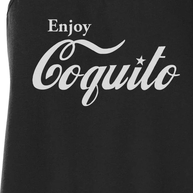 Enjoy Coquito Pr – Coqui Clothing Company Women's Racerback Tank