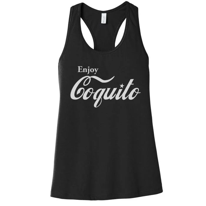 Enjoy Coquito Pr – Coqui Clothing Company Women's Racerback Tank