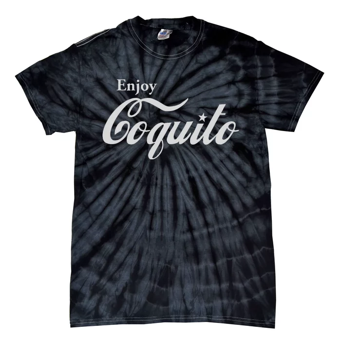 Enjoy Coquito Pr – Coqui Clothing Company Tie-Dye T-Shirt