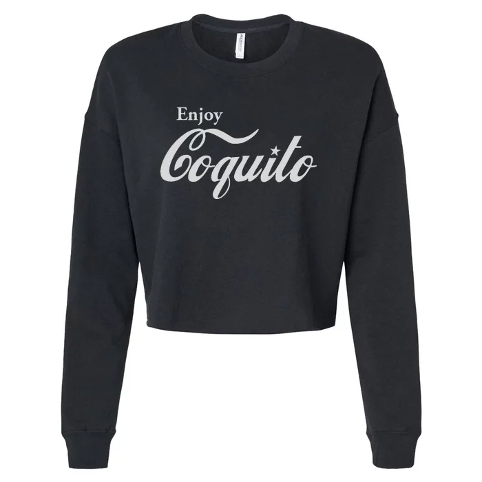 Enjoy Coquito Pr – Coqui Clothing Company Cropped Pullover Crew