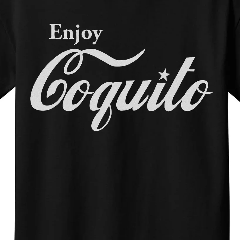 Enjoy Coquito Pr – Coqui Clothing Company Kids T-Shirt