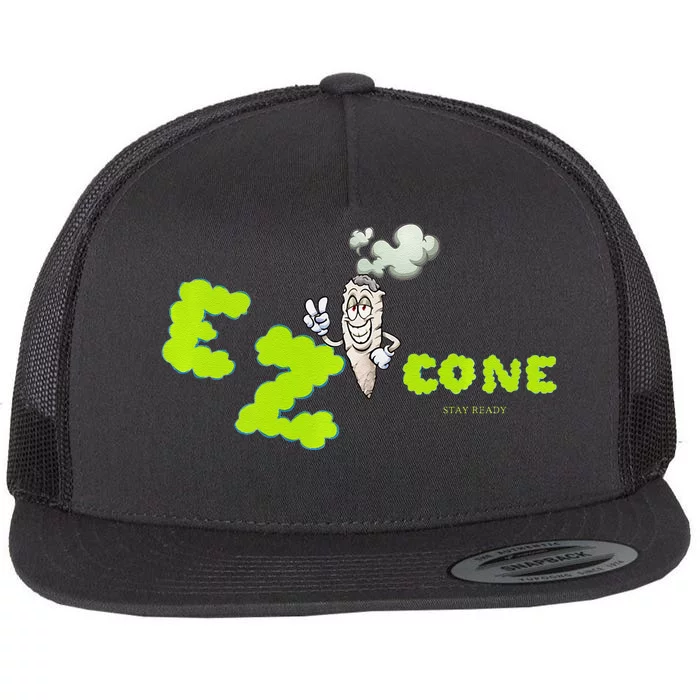 Ez Cone Premium Flat Bill Trucker Hat