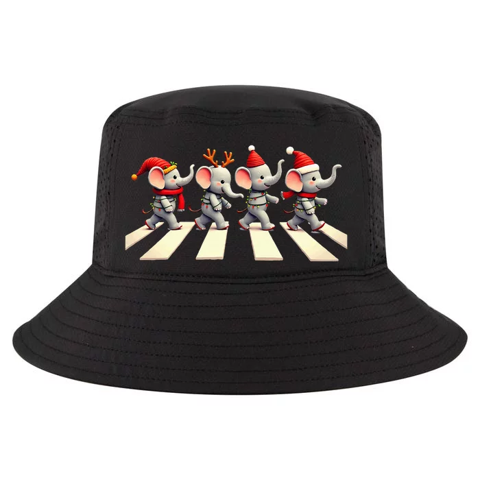 Elephant Crossing Road Xmas Cool Comfort Performance Bucket Hat