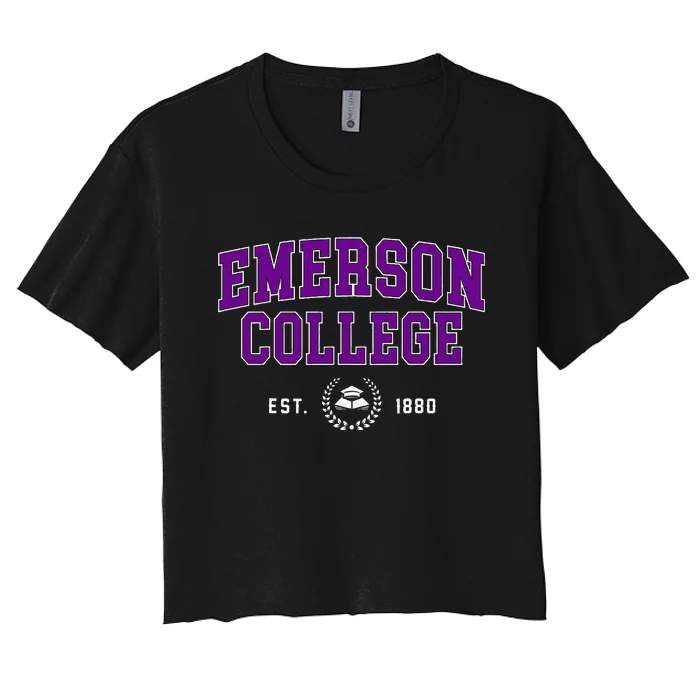 Emerson College Retro Women's Crop Top Tee