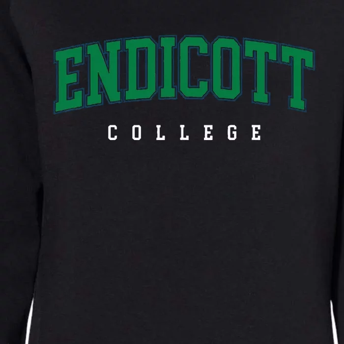 Endicott College Retro Womens California Wash Sweatshirt