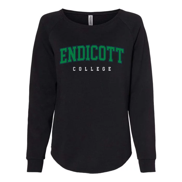 Endicott College Retro Womens California Wash Sweatshirt