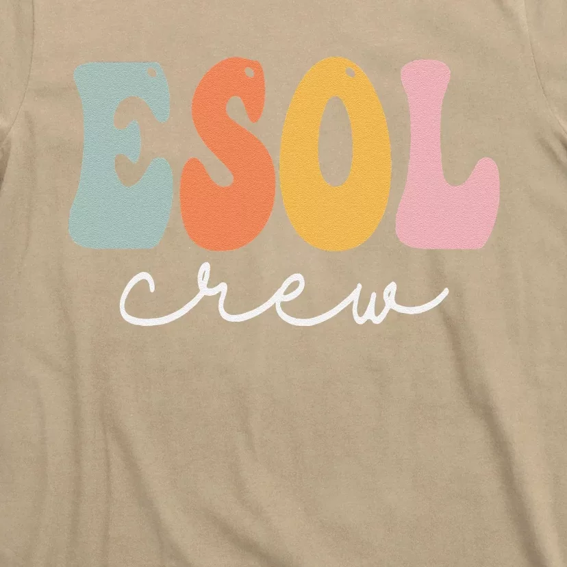 ESOL Crew Retro Groovy Vintage Happy First Day Of School T-Shirt