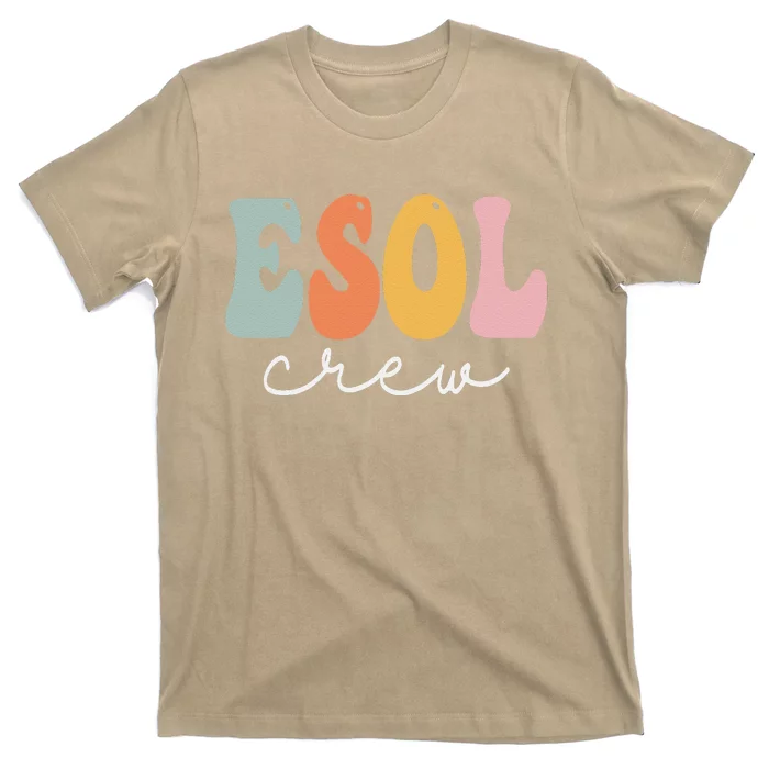 ESOL Crew Retro Groovy Vintage Happy First Day Of School T-Shirt