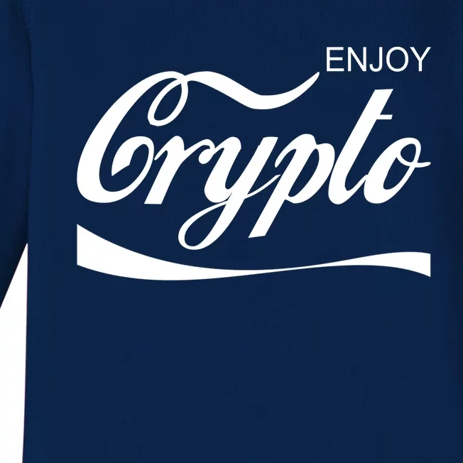 Enjoy Crypto Retro Cryptocurrency Bitcoin Baby Long Sleeve Bodysuit