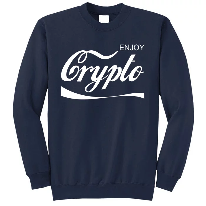 Enjoy Crypto Retro Cryptocurrency Bitcoin Tall Sweatshirt