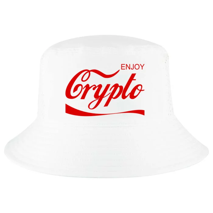 Enjoy Crypto Retro Cryptocurrency Bitcoin Cool Comfort Performance Bucket Hat