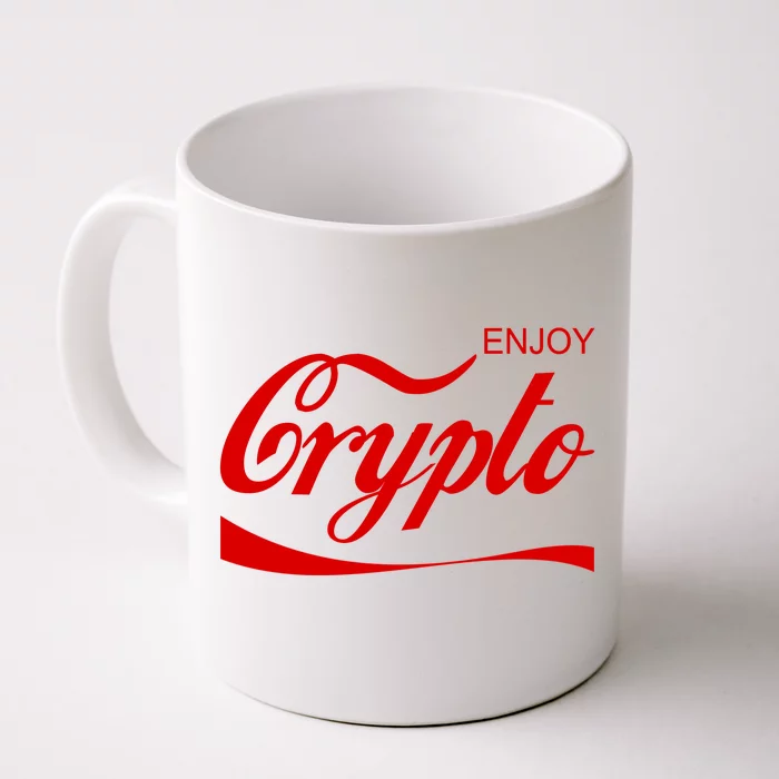 Enjoy Crypto Retro Cryptocurrency Bitcoin Front & Back Coffee Mug