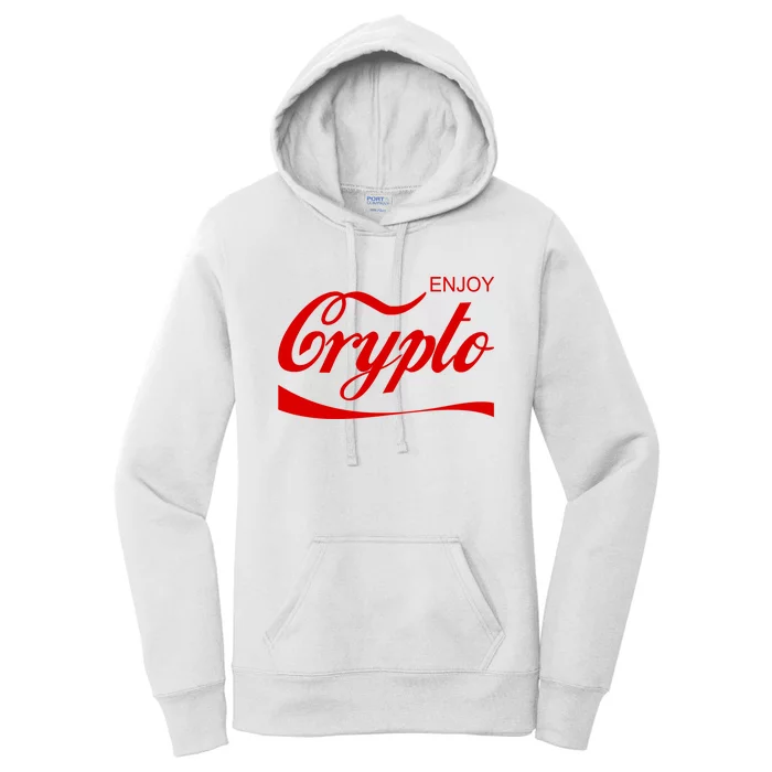 Enjoy Crypto Retro Cryptocurrency Bitcoin Women's Pullover Hoodie