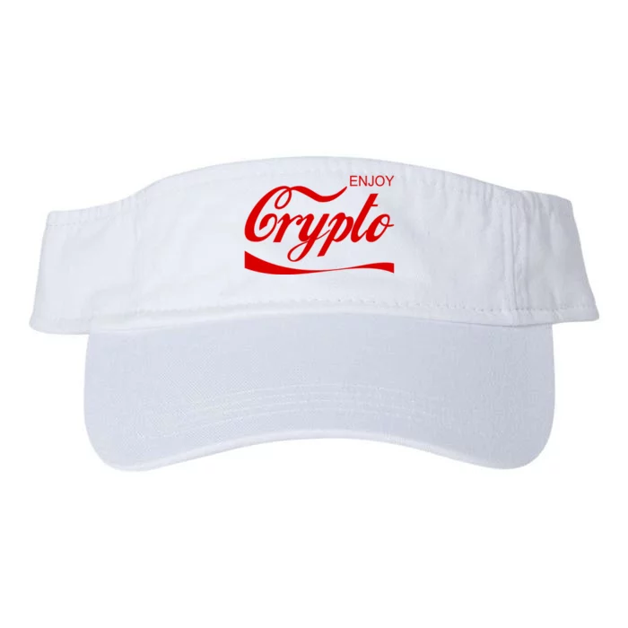 Enjoy Crypto Retro Cryptocurrency Bitcoin Valucap Bio-Washed Visor