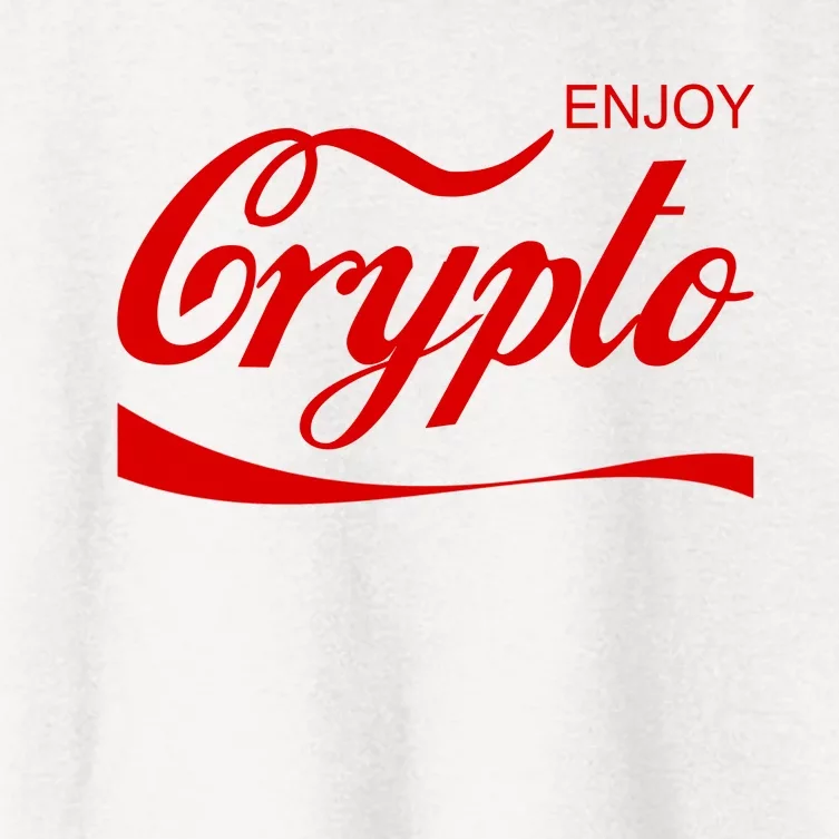 Enjoy Crypto Retro Cryptocurrency Bitcoin Women's Crop Top Tee