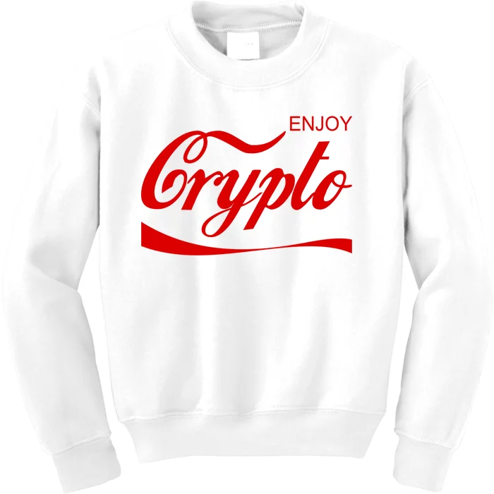 Enjoy Crypto Retro Cryptocurrency Bitcoin Kids Sweatshirt