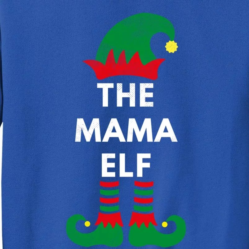 Elves Christmas Santa The Mama Elf Matching Family Gift Tall Sweatshirt