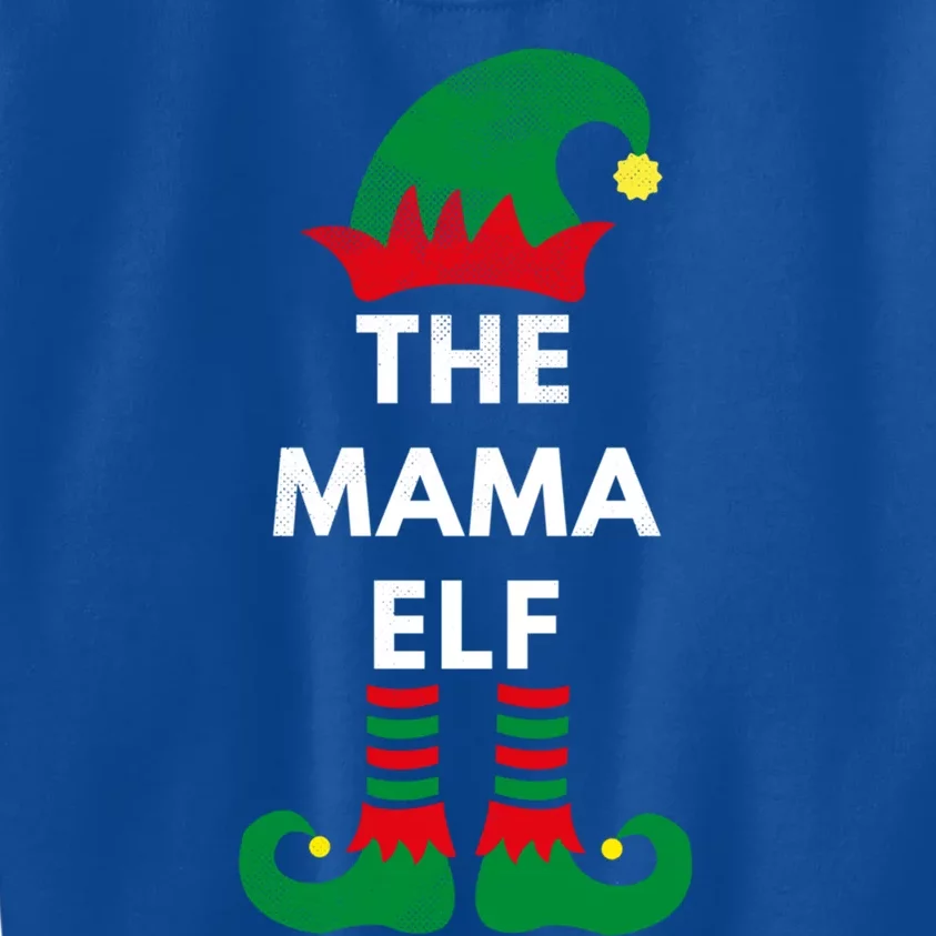 Elves Christmas Santa The Mama Elf Matching Family Gift Kids Sweatshirt