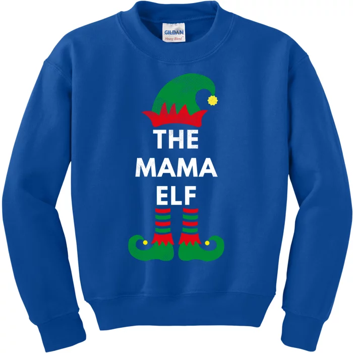 Elves Christmas Santa The Mama Elf Matching Family Gift Kids Sweatshirt