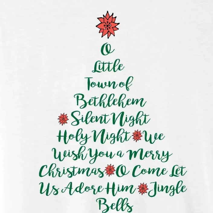 Elegant Christmas Songs As Tree And Poinsettia Topper ChromaSoft Performance T-Shirt