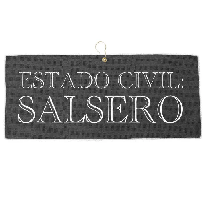 Estado Civil Salsero Latin Music Lovers Funny Phrase Salsa Large Microfiber Waffle Golf Towel