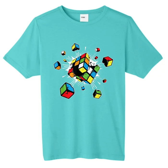 Exploding Cube Speed Cubing Puzzle Master ChromaSoft Performance T-Shirt