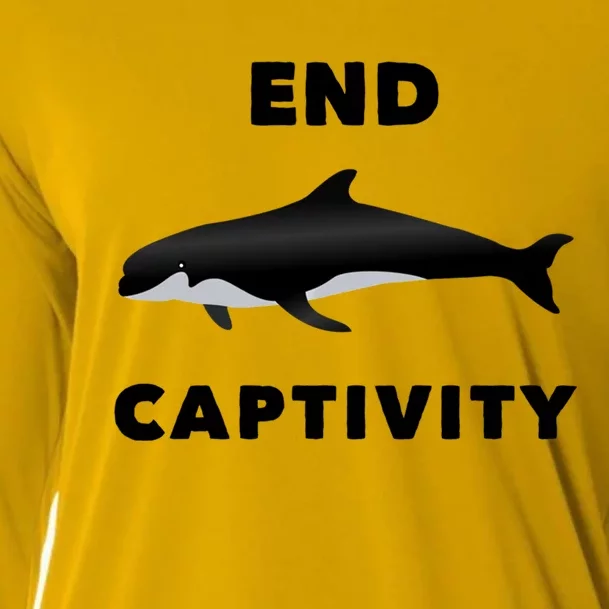 End Captivity Save The Whales Meaningful Gift Cooling Performance Long Sleeve Crew