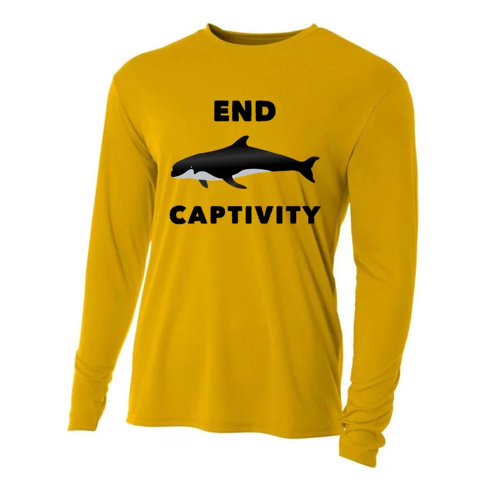 End Captivity Save The Whales Meaningful Gift Cooling Performance Long Sleeve Crew