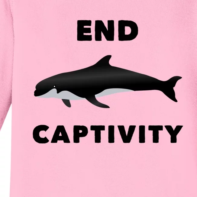 End Captivity Save The Whales Meaningful Gift Baby Long Sleeve Bodysuit