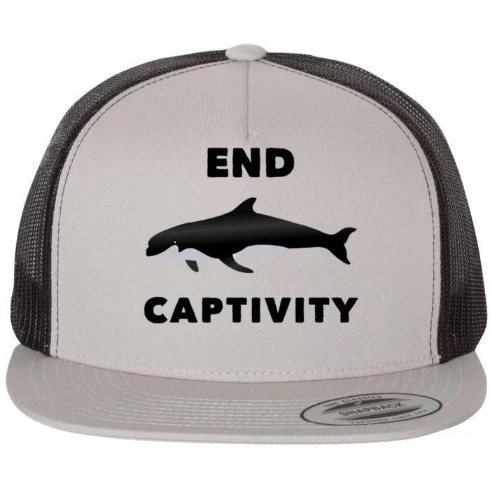 End Captivity Save The Whales Meaningful Gift Flat Bill Trucker Hat