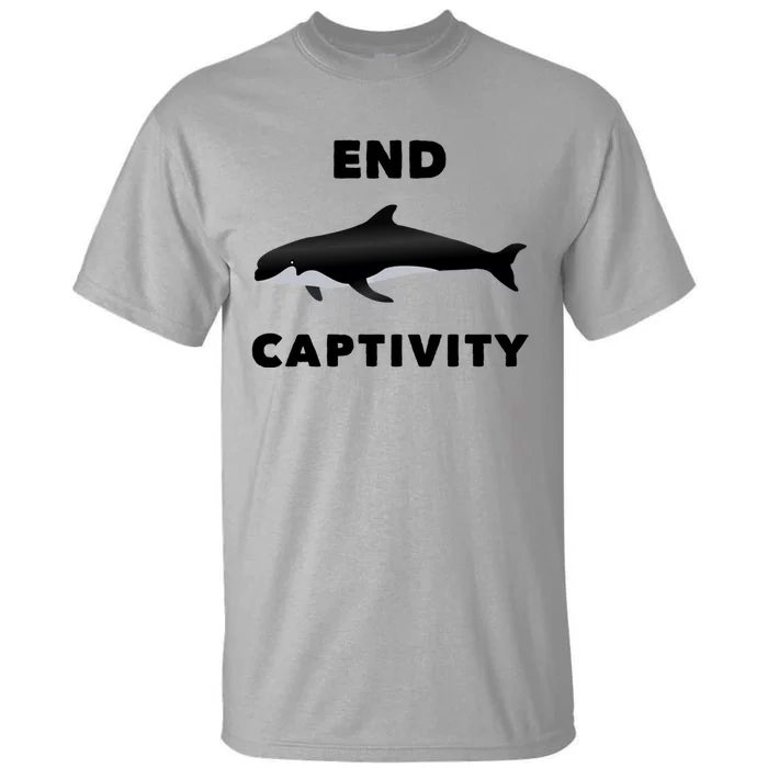 End Captivity Save The Whales Meaningful Gift Tall T-Shirt