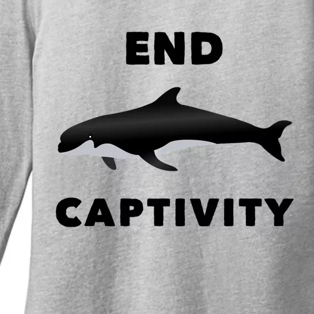 End Captivity Save The Whales Meaningful Gift Womens CVC Long Sleeve Shirt