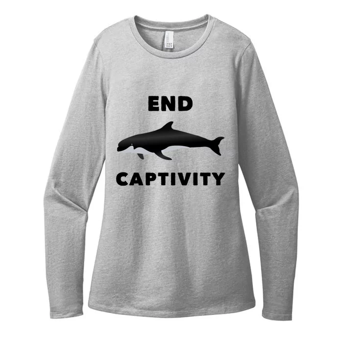 End Captivity Save The Whales Meaningful Gift Womens CVC Long Sleeve Shirt