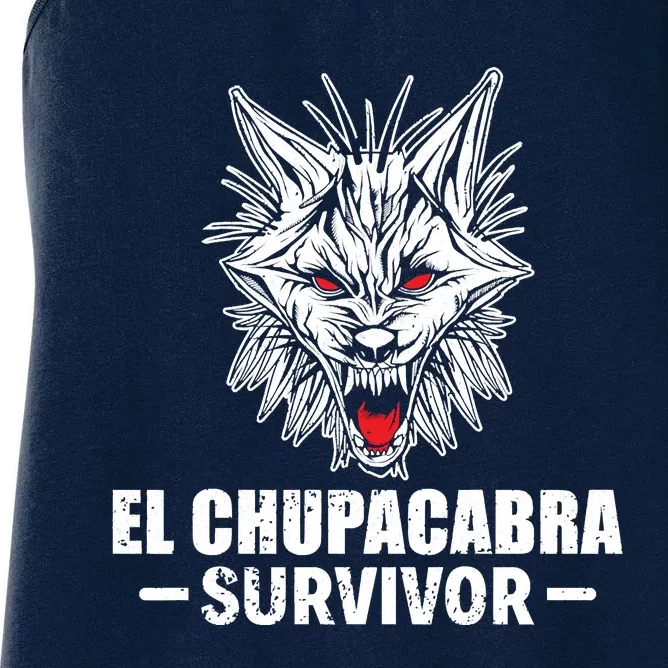 El Chupacabra Survivor Cryptozoology Women's Racerback Tank