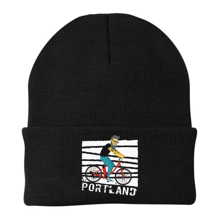 Ebike Cycling Scooters Funny Portland Ebike Cyclist Knit Cap Winter Beanie