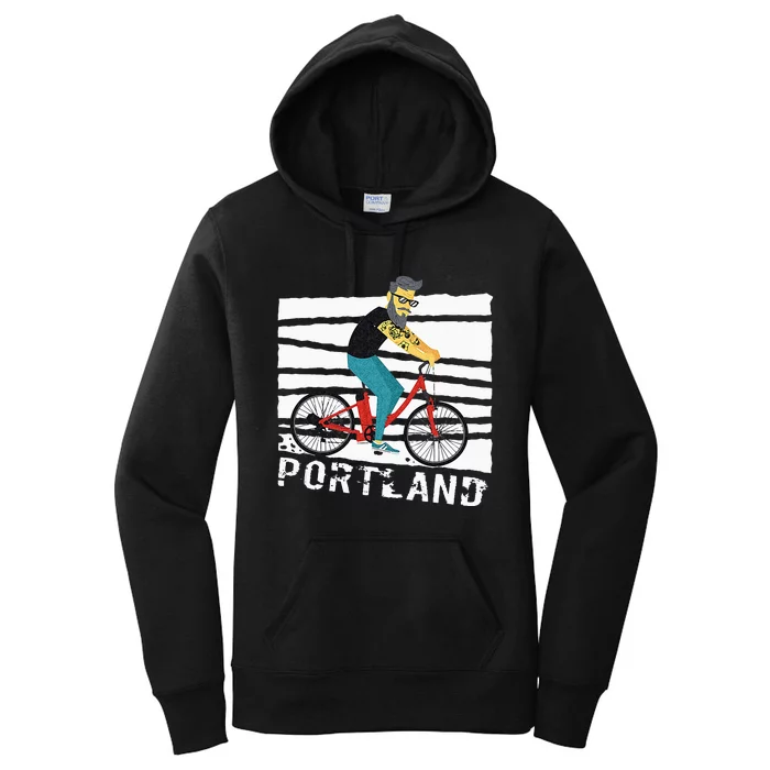 Ebike Cycling Scooters Funny Portland Ebike Cyclist Women's Pullover Hoodie