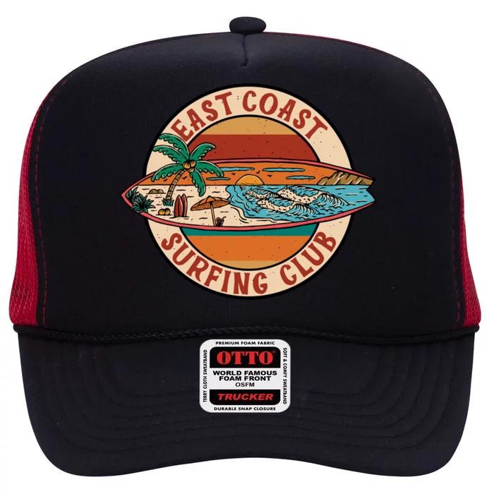 East Coast Surfing Club Summer Paradise High Crown Mesh Trucker Hat