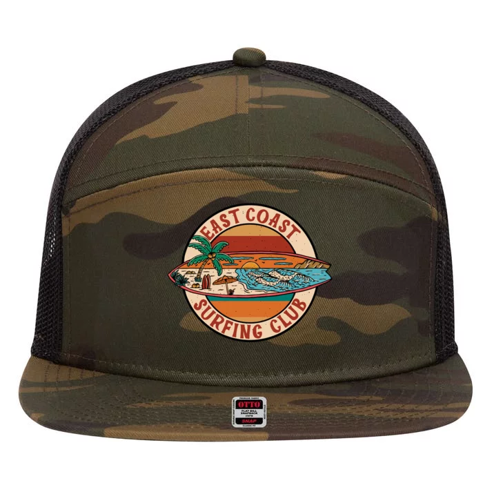 East Coast Surfing Club Summer Paradise 7 Panel Mesh Trucker Snapback Hat