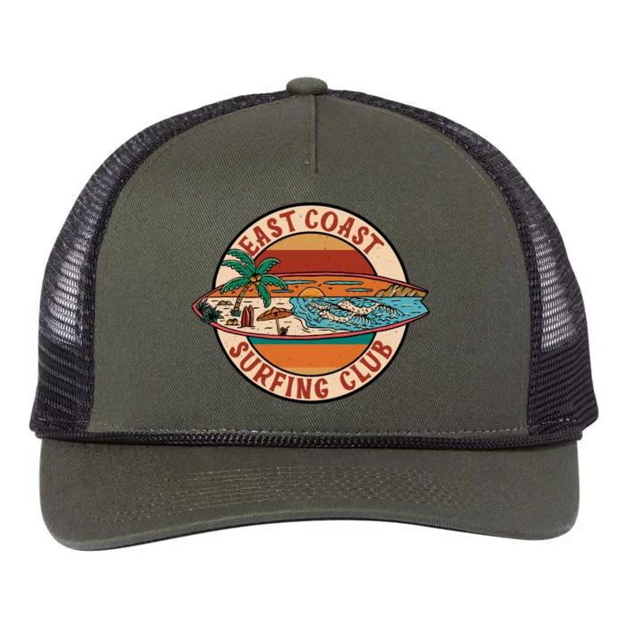 East Coast Surfing Club Summer Paradise Retro Rope Trucker Hat Cap