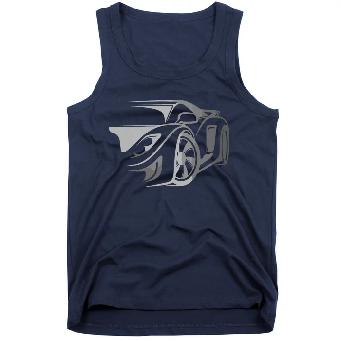 Exotic Car Supercharge Turbo Sports Car T Tank Top