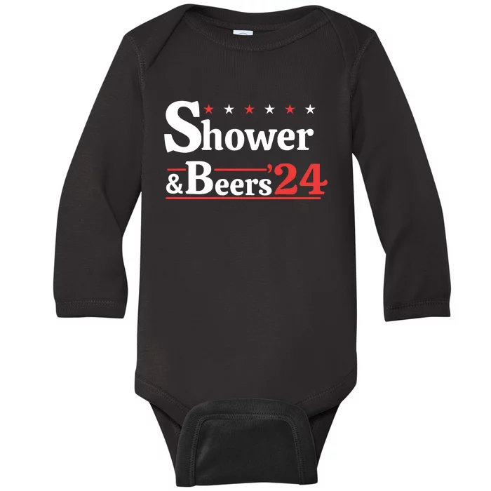 Emotional Club Shower And Beers 24 Baby Long Sleeve Bodysuit