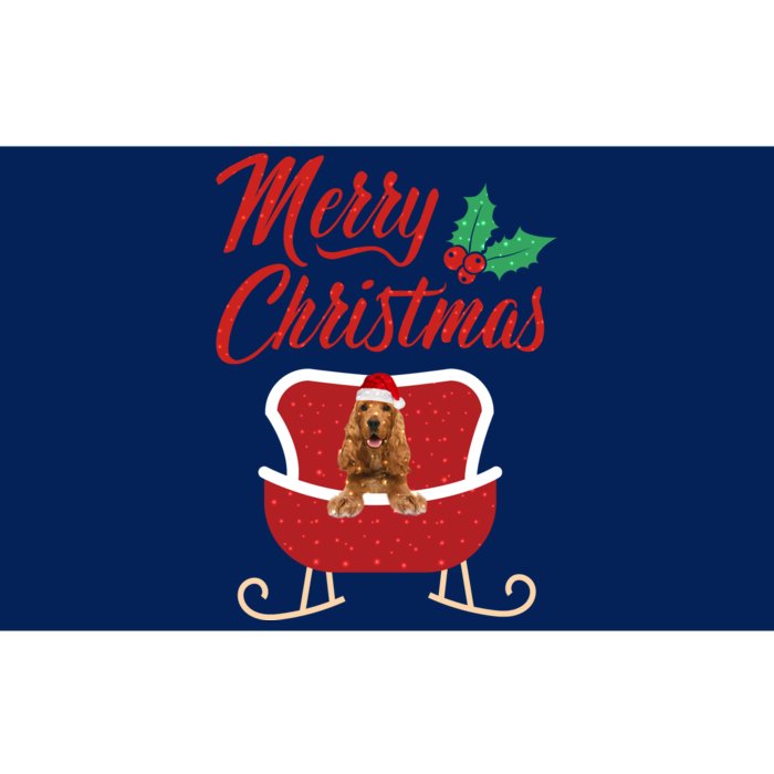 English Cocker Spaniel Dog Merry Christmas Design For The Holiday Season! Bumper Sticker