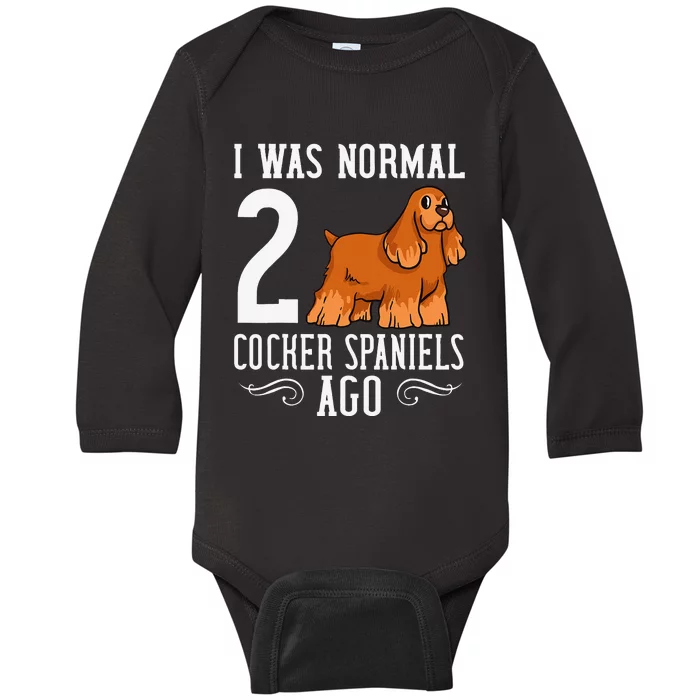 English Cocker Spaniel Dog Gift Puppies Baby Long Sleeve Bodysuit