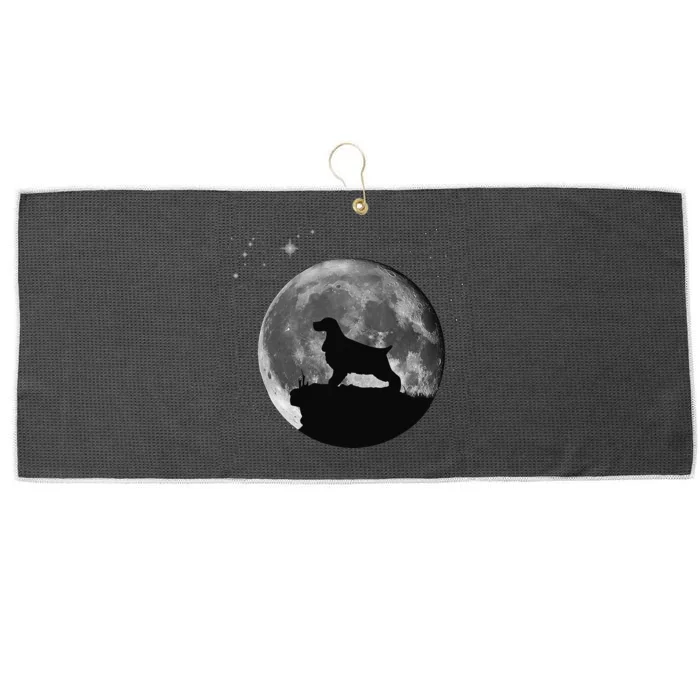 English Cocker Spaniel Dog Moon funny animal Large Microfiber Waffle Golf Towel