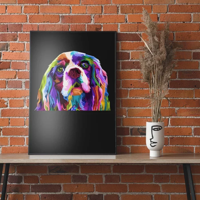 English Cocker Spaniel Pop Portrait funny Dog Owner Poster