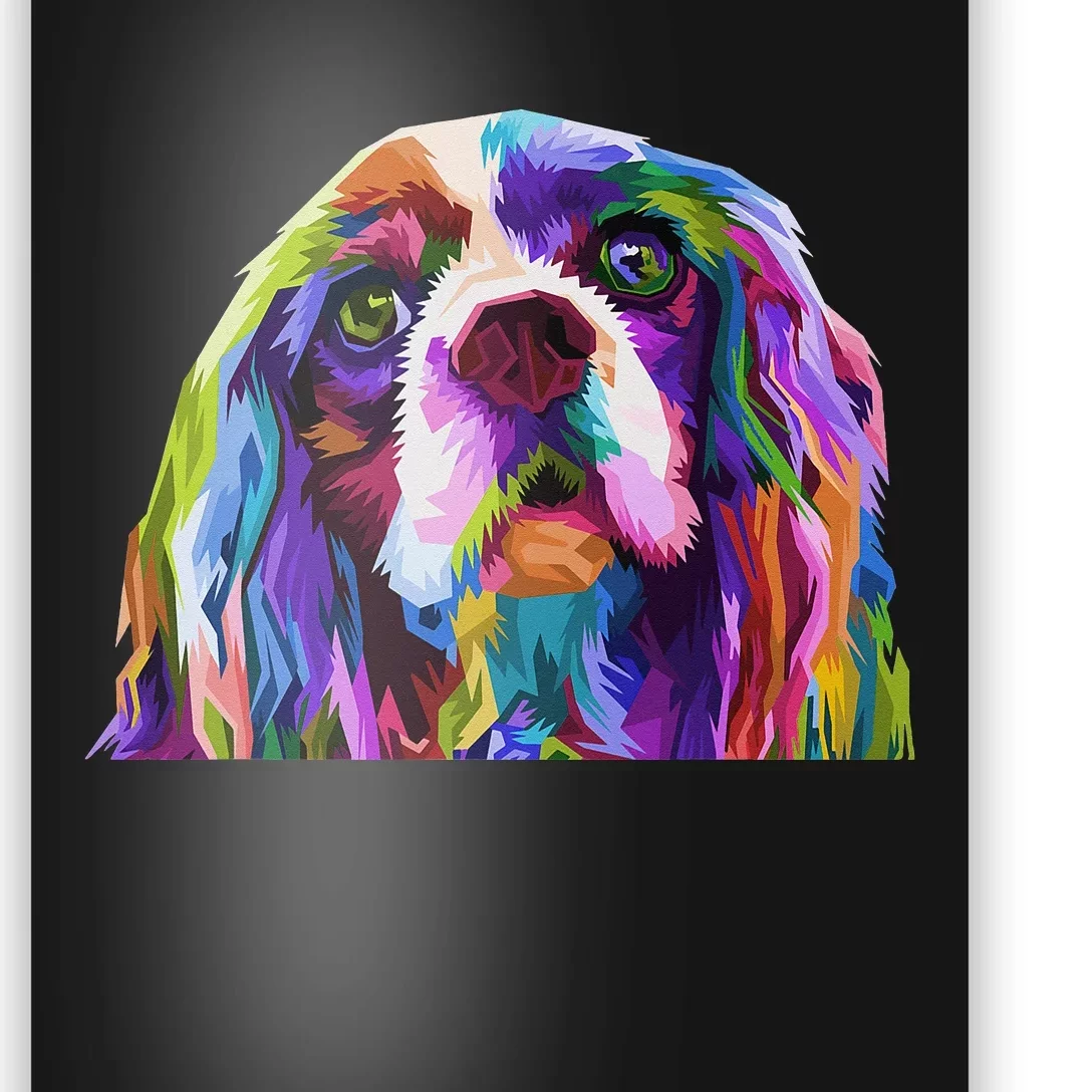 English Cocker Spaniel Pop Portrait funny Dog Owner Poster