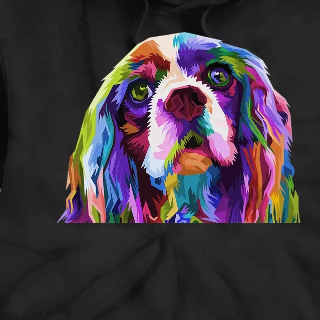 English Cocker Spaniel Pop Portrait funny Dog Owner Tie Dye Hoodie