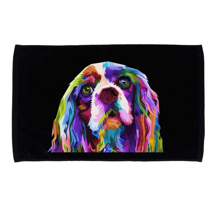 English Cocker Spaniel Pop Portrait funny Dog Owner Microfiber Hand Towel